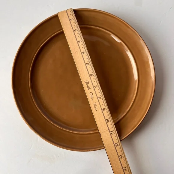 Pottery Barn  CAMBRIA MUSHROOM Dinner Plate 11 3/4" Taupe Oversized Charger EUC - Picture 3 of 3